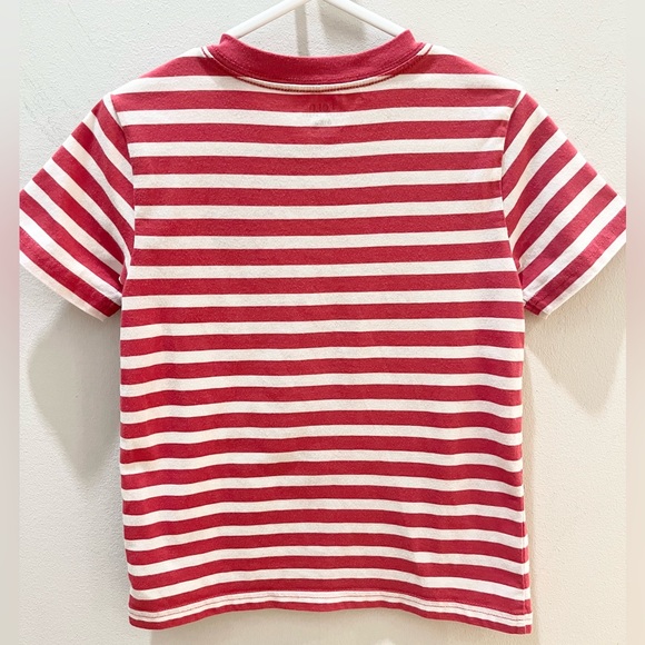 Polo by Ralph Lauren Striped Cotton Jersey V-Neck Tee Boys Red Size 5 120 - Picture 5 of 6